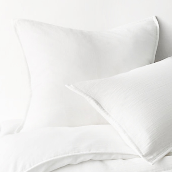 White Washed Cotton Guaze Euro Sham - Picture 1 of 5